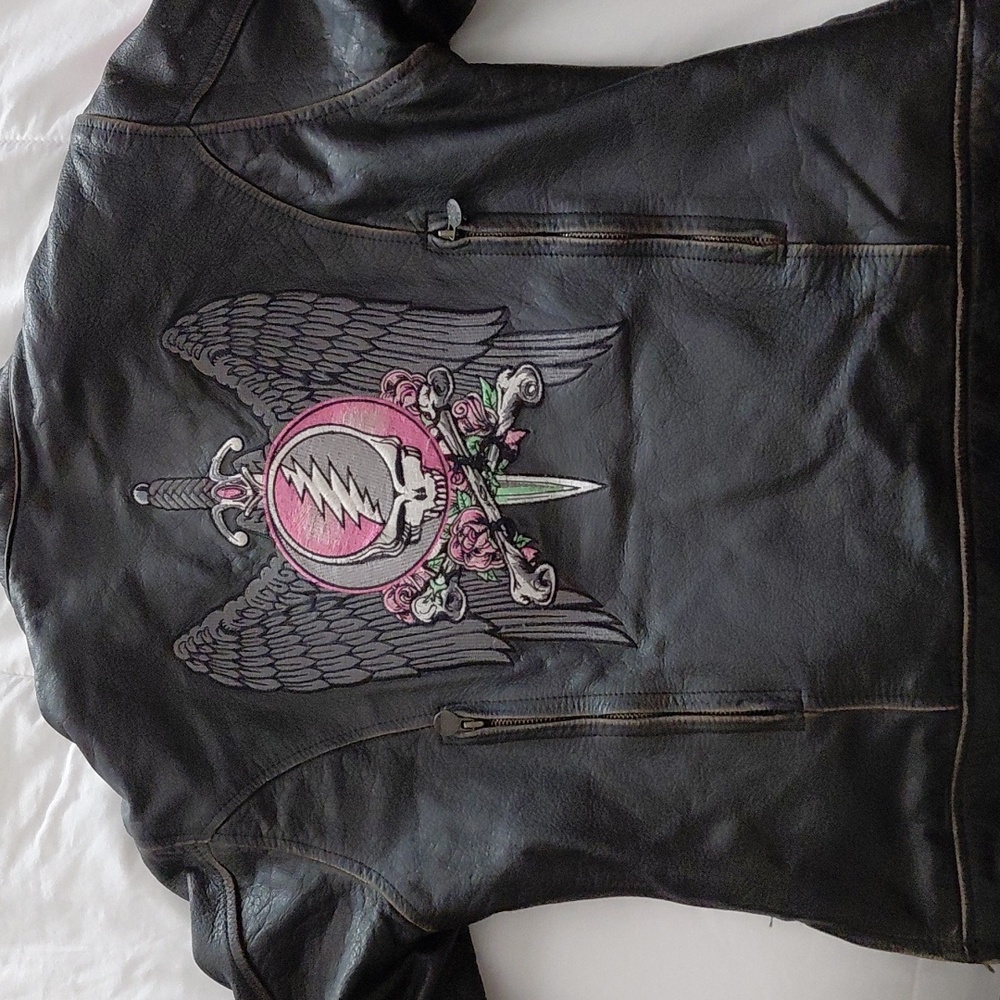 Grateful Dead Leather Jacket - Black and Brown - Picture 1 of 11